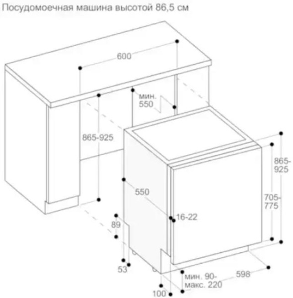 Встраиваемая посудомоечная машина Gaggenau DF271160 - купить за 150&nbsp;000 ₽ в Москве с доставкой по РФ