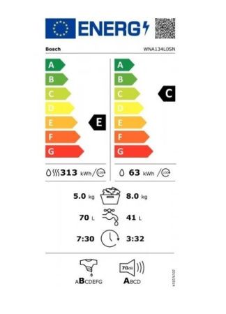 Стирально-сушильная машина Bosch WNA134L0SN купить за 138&nbsp;970.47 ₽ в Москве с доставкой по РФ