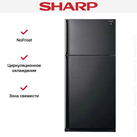 Холодильник Sharp SJSC55PVBK - купить онлайн, цена 69 100.42 ₽, стоимость доставки по МСК и РФ от 300 рублей, заказать сейчас! Холодильник Sharp SJSC55PVBK купить за 69 100.42 ₽ в Москве с доставкой по РФ