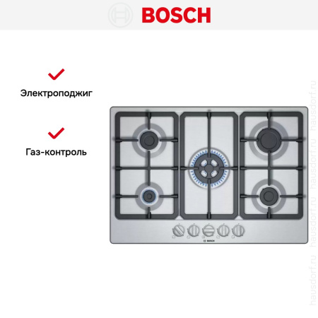 Газовая варочная панель Bosch PGQ7B5B90 купить за 55&nbsp;250.25 ₽ в Москве с доставкой по РФ