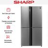 Холодильник Side by Side Sharp SJEX93PSL купить за 234&nbsp;990.20 ₽ в Москве с доставкой по РФ