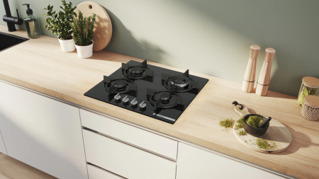 Газовая варочная панель Bosch PPH6A6I10 - купить онлайн, цена 43 000 ₽, стоимость доставки по МСК и РФ от 300 рублей, заказать сейчас! Газовая варочная панель Bosch PPH6A6I10 купить за 43 000 ₽ в Москве с доставкой по РФ