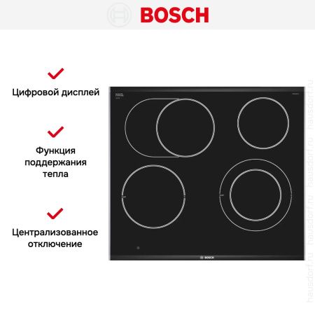 Электрическая варочная панель Bosch PKN 675 DP1D купить за 71&nbsp;130.26 ₽ в Москве с доставкой по РФ