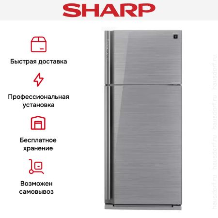 Двухкамерный холодильник Sharp SJXP59PGSL - купить онлайн, цена 187 990.29 ₽, стоимость доставки по МСК и РФ от 300 рублей, заказать сейчас! Двухкамерный холодильник Sharp SJXP59PGSL купить за 187 990.29 ₽ в Москве с доставкой по РФ
