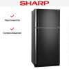 Двухкамерный холодильник Sharp SJXE59PMBK - купить онлайн, цена 174 990.22 ₽, стоимость доставки по МСК и РФ от 300 рублей, заказать сейчас! Двухкамерный холодильник Sharp SJXE59PMBK купить за 174 990.22 ₽ в Москве с доставкой по РФ