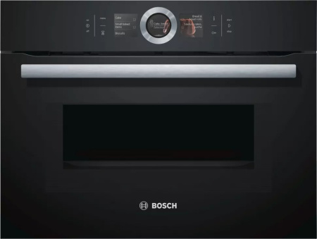 Компактный духовой шкаф Bosch CMG676BB1 - купить онлайн, цена 198 750.23 ₽, стоимость доставки по МСК и РФ от 300 рублей, заказать сейчас! Компактный духовой шкаф Bosch CMG676BB1 купить за 198 750.23 ₽ в Москве с доставкой по РФ