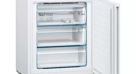 Холодильник с нижней морозильной камерой BOSCH KGN49XW20R - купить онлайн, цена 202 500.38 ₽, стоимость доставки по МСК и РФ от 300 рублей, заказать сейчас! Холодильник с нижней морозильной камерой BOSCH KGN49XW20R купить за 202 500.38 ₽ в Москве с доставкой по РФ