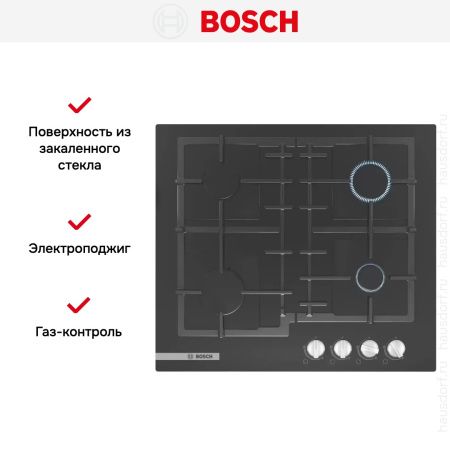 Газовая варочная панель Bosch PNP6B6B92R купить за 39&nbsp;580.21 ₽ в Москве с доставкой по РФ