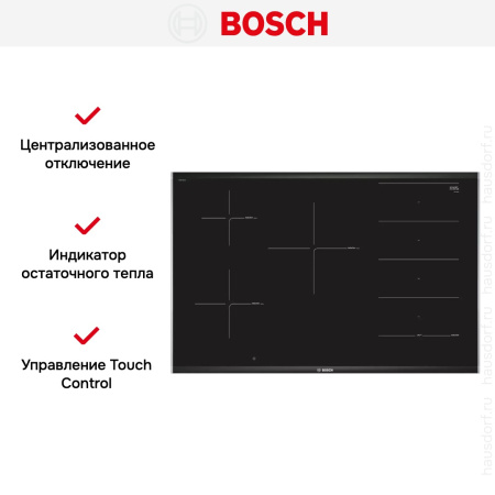 Индукционная варочная панель Bosch PXV875DC1E - купить онлайн, цена 140 200.13 ₽, стоимость доставки по МСК и РФ от 300 рублей, заказать сейчас! Индукционная варочная панель Bosch PXV875DC1E купить за 140 200.13 ₽ в Москве с доставкой по РФ