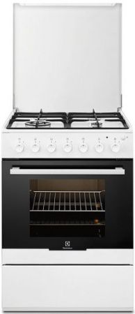 Газовая плита Electrolux EKG 96110 CW - купить онлайн, цена 63 500 ₽, стоимость доставки по МСК и РФ от 300 рублей, заказать сейчас! Газовая плита Electrolux EKG 96110 CW купить за 63 500 ₽ в Москве с доставкой по РФ
