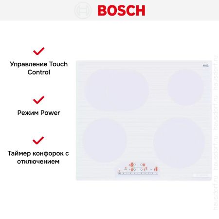 Электрическая варочная панель Bosch PKN652FP2E купить за 53&nbsp;200.48 ₽ в Москве с доставкой по РФ