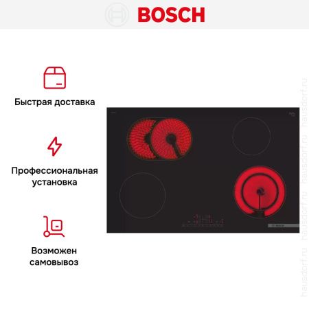 Электрическая варочная панель Bosch PKN811FP2E купить за 49&nbsp;480.40 ₽ в Москве с доставкой по РФ